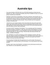 Australia | Sammanfattning (Summary)