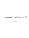 Sverige under revolutionernas tid | Presentation