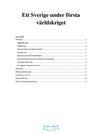 Sverige under första världskriget | Fördjupningsarbete